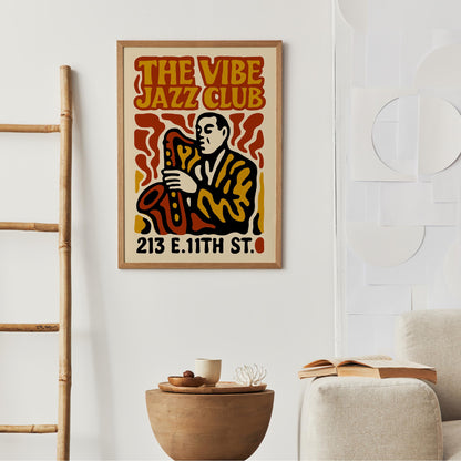 Jazz Club Sax Poster