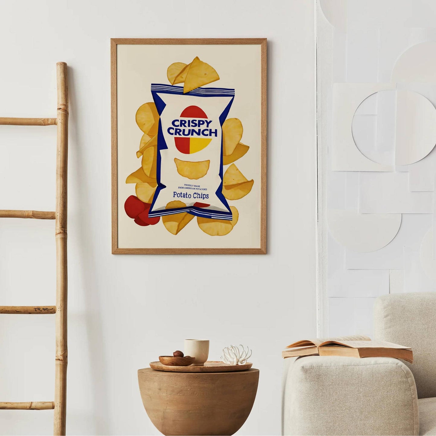 Crispy Crunch Chips Pop Art Poster