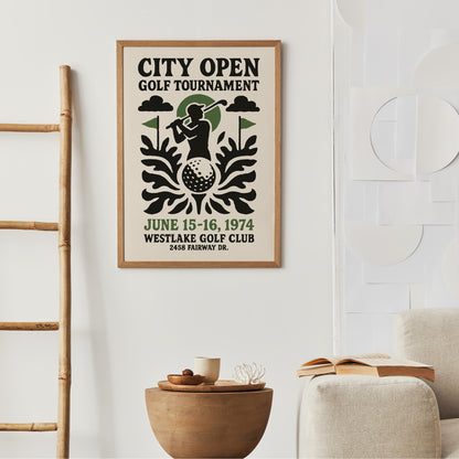 City Open Golf Poster