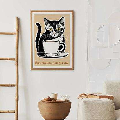 More Espresso Less Depresso Cute Poster