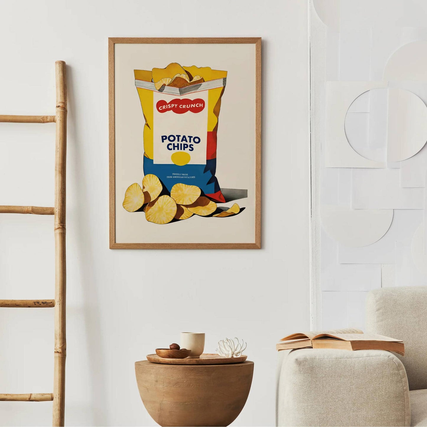 Vintage Potato Chips Bag Wall Art