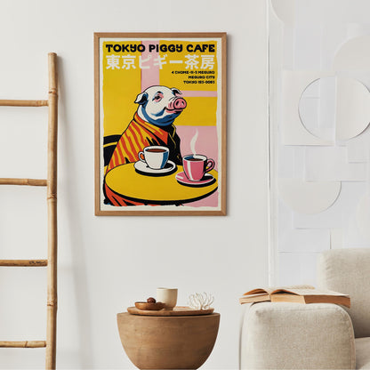 Tokyo Piggy Cafe Poster Print