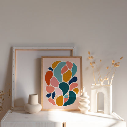 Abstract Colorful Shapes Wall Art