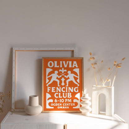 Olivia Fencing Club Poster