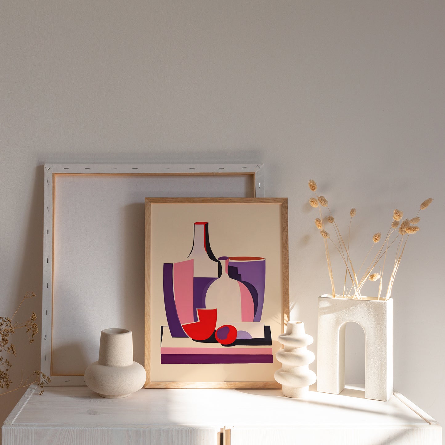 Retro Still Life Shapes Poster