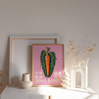 Osaka Market Pink Wall Art Print