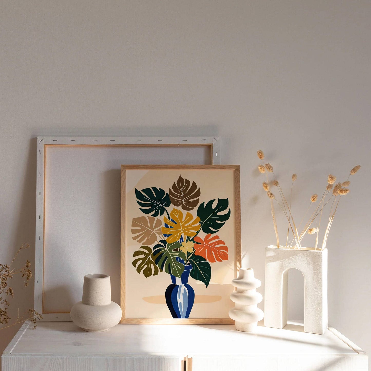 Boho Floral Wall Art Print