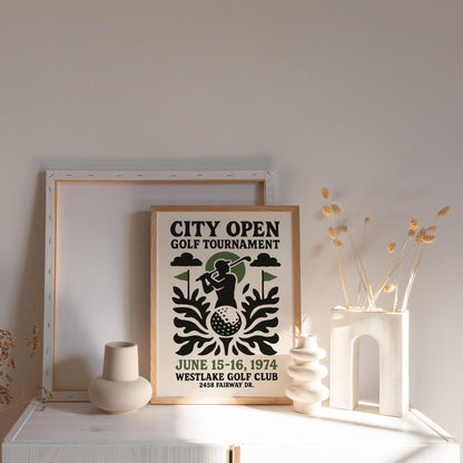 City Open Golf Poster