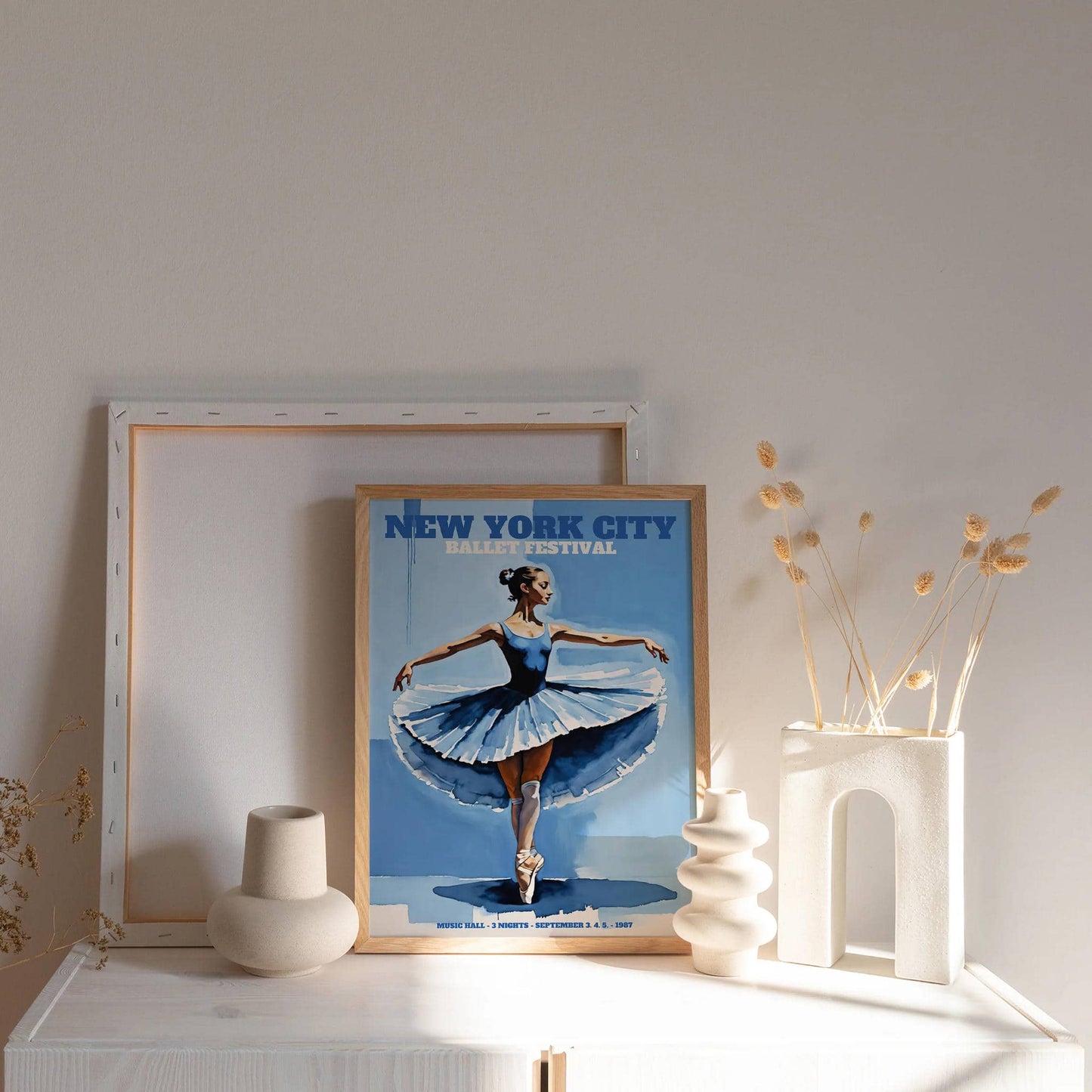 NYC Ballet Festival Retro Poster Print