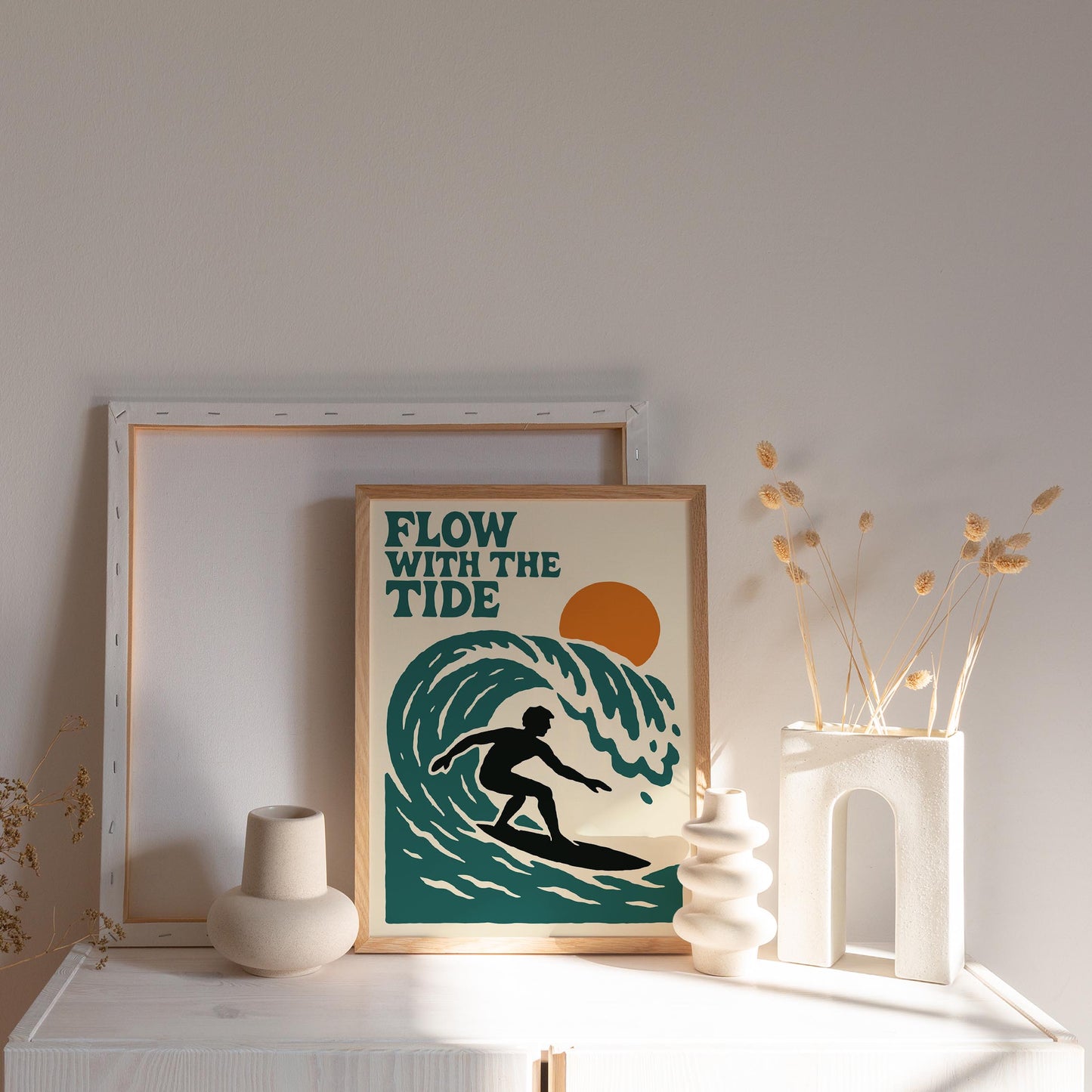 Surfing Wave Poster