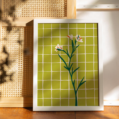 Retro Minimalist Green Nature Poster