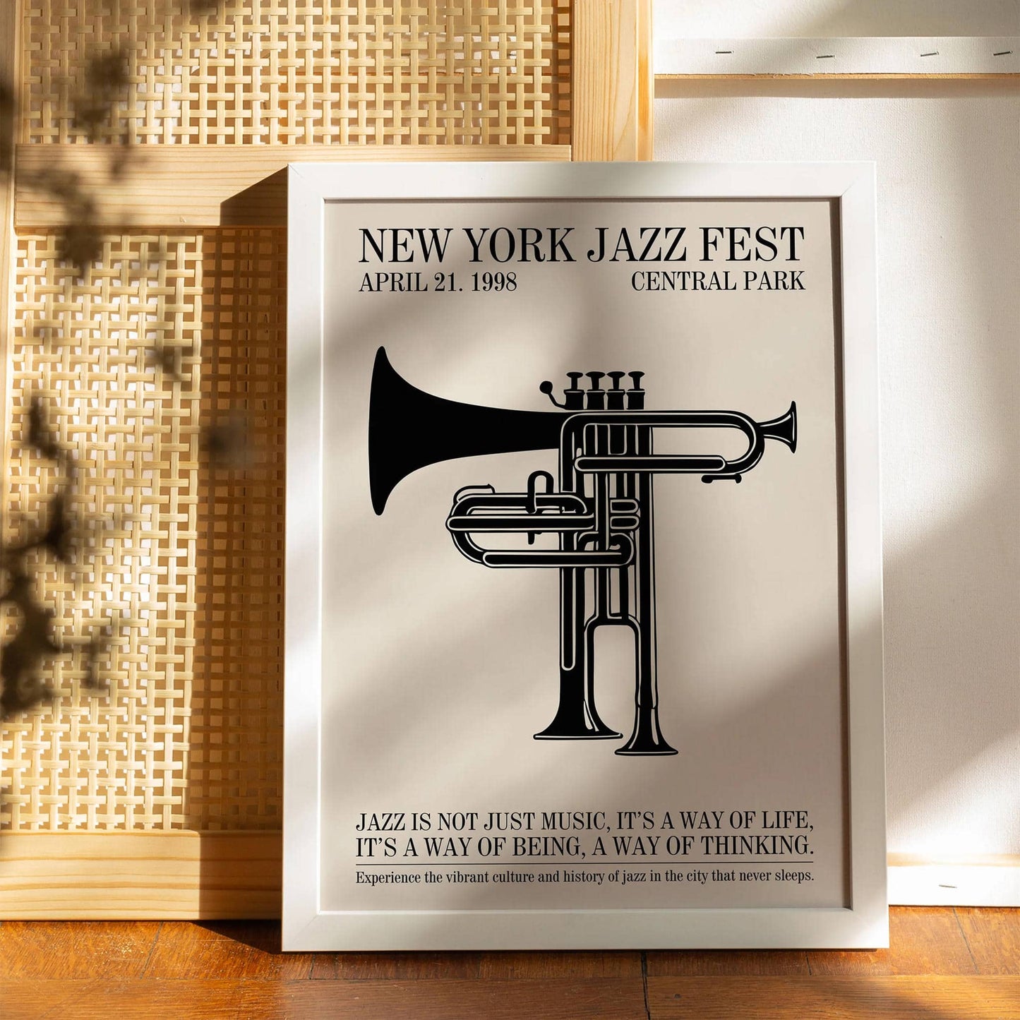 Central Park Jazz Festival Retro Poster