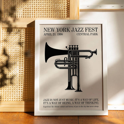 Central Park Jazz Festival Retro Poster