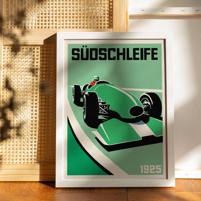 Nürburgring Südschleife Vintage Racetrack Poster