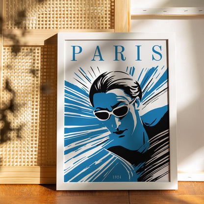 Paris 1924 Swimming Poster Print