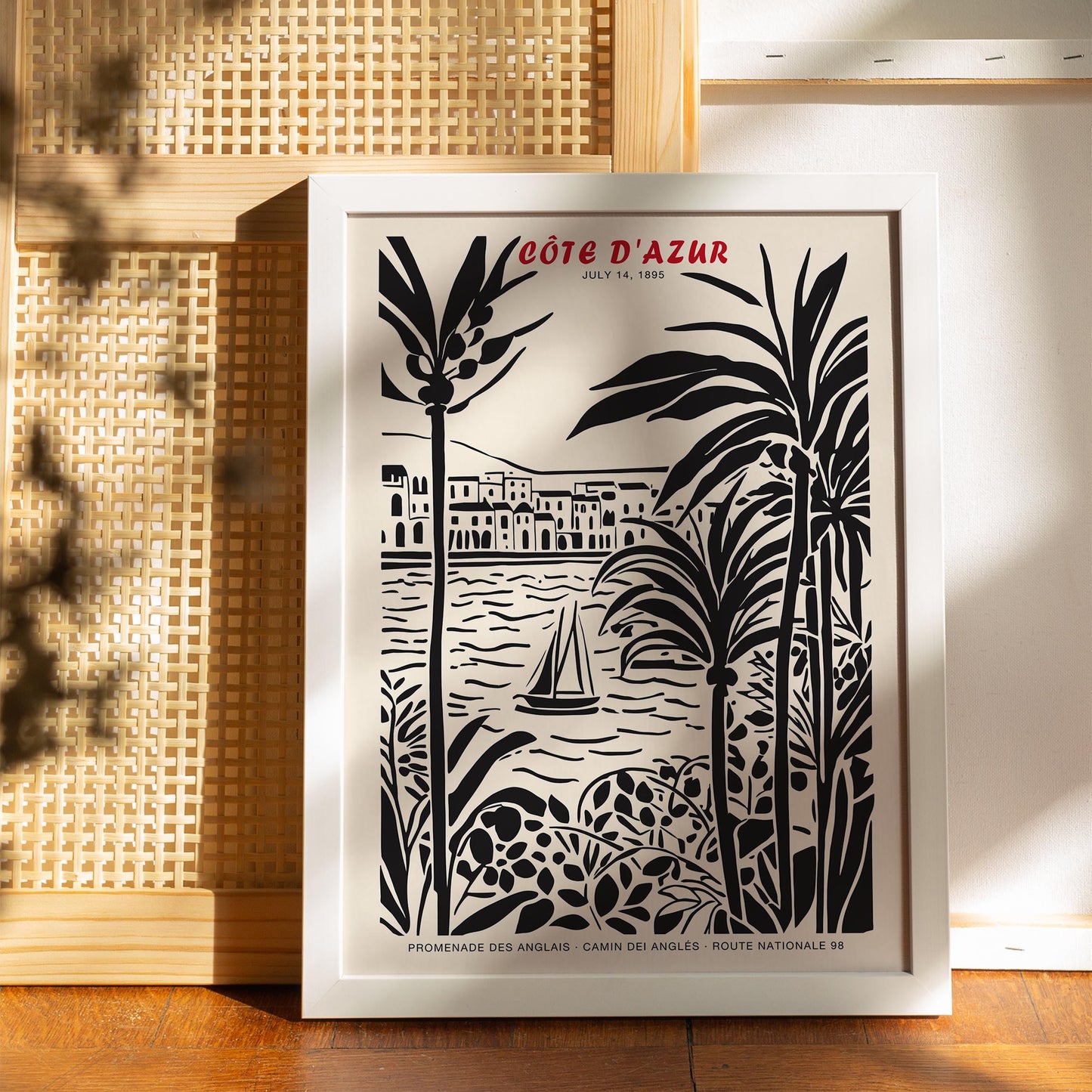 Cote d Azur Vintage Travel Poster