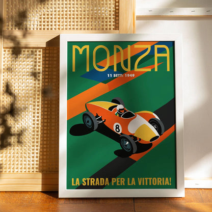 Monza 1949 Vintage Racetrack Poster