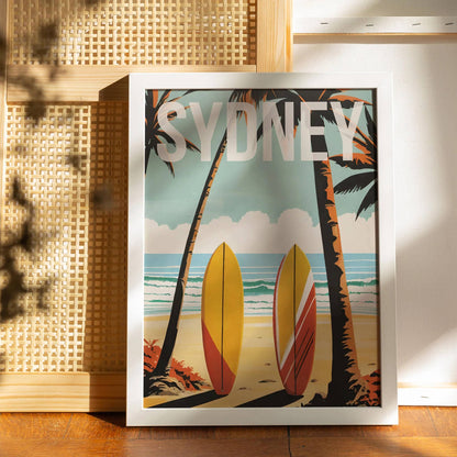 Sydney Surfing Vintage Poster