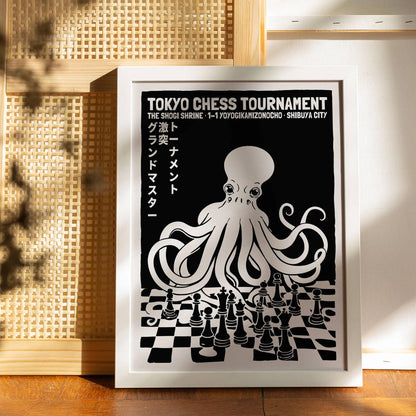 Tokyo Chess Tournament Octopus Print
