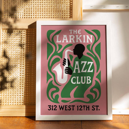 Retro Jazz Night Art Print