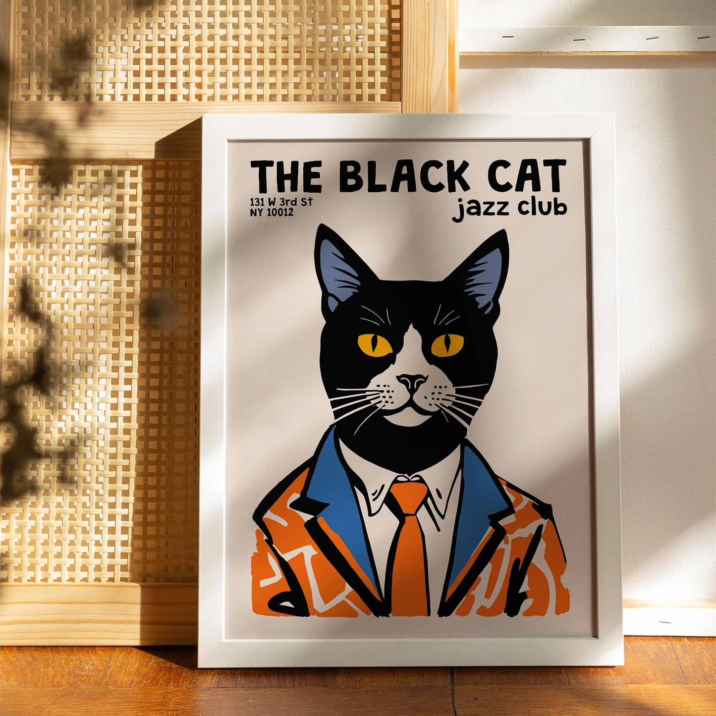 The Black Cat Jazz Club Wall Art Print - HypeSheriff