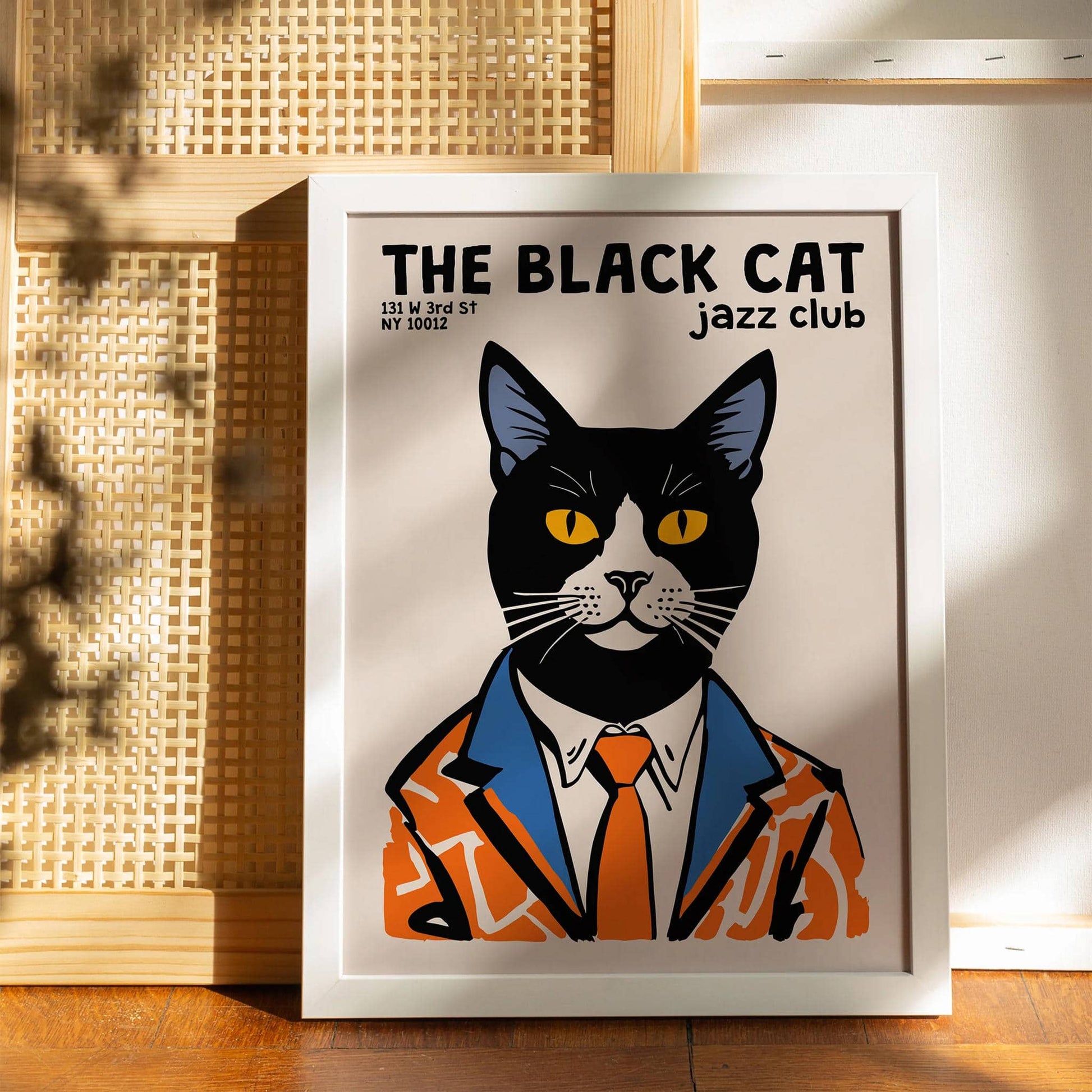 The Black Cat Jazz Club Wall Art Print - HypeSheriff