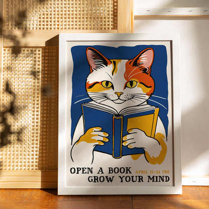 Vintage Reading Inspiration Wall Art Print