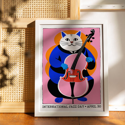 International Jazz Day Cat Poster