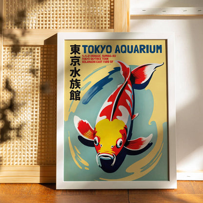 Tokyo Aquarium Japanese Koi Fish Poster