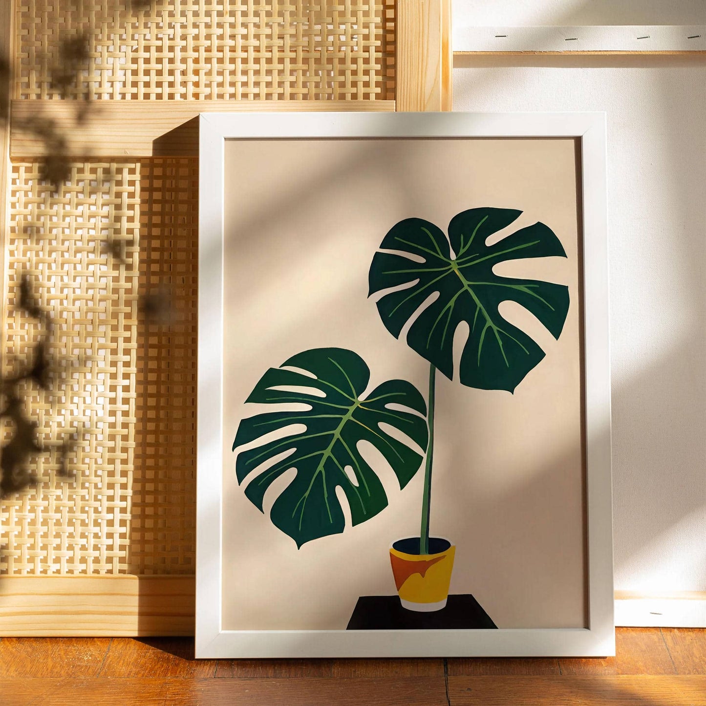 Cozy Monstera Wall Art Print