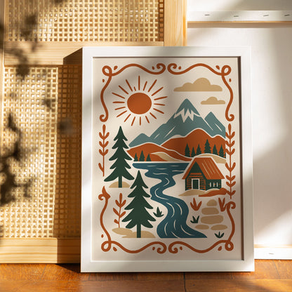 Nordic Architecture Print - Scandinavian Cityscape Art