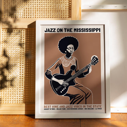 Jazz on the Mississippi Music Poster Print