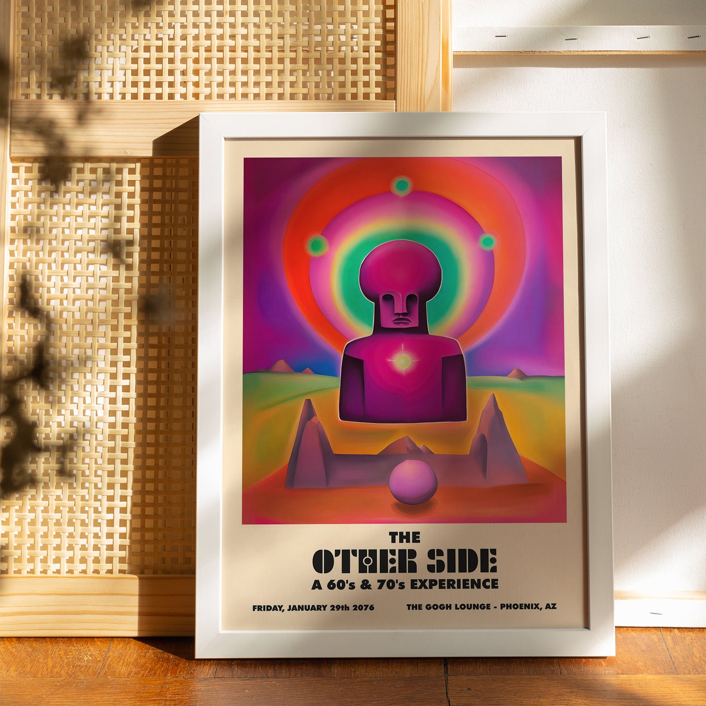 Trippy THE OTHER SIDE Hippie Festival 2076 Poster