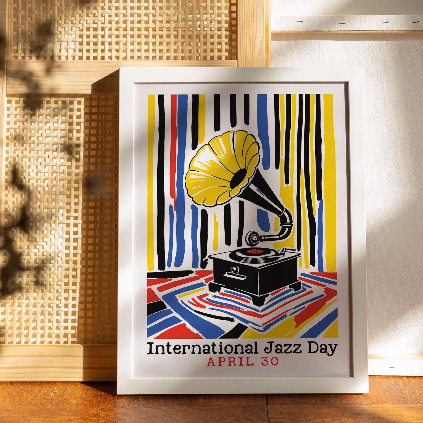 Jazz Day Gramophone Print