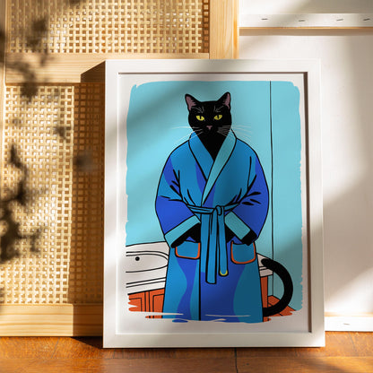 Cool Cat Robe Wall Art