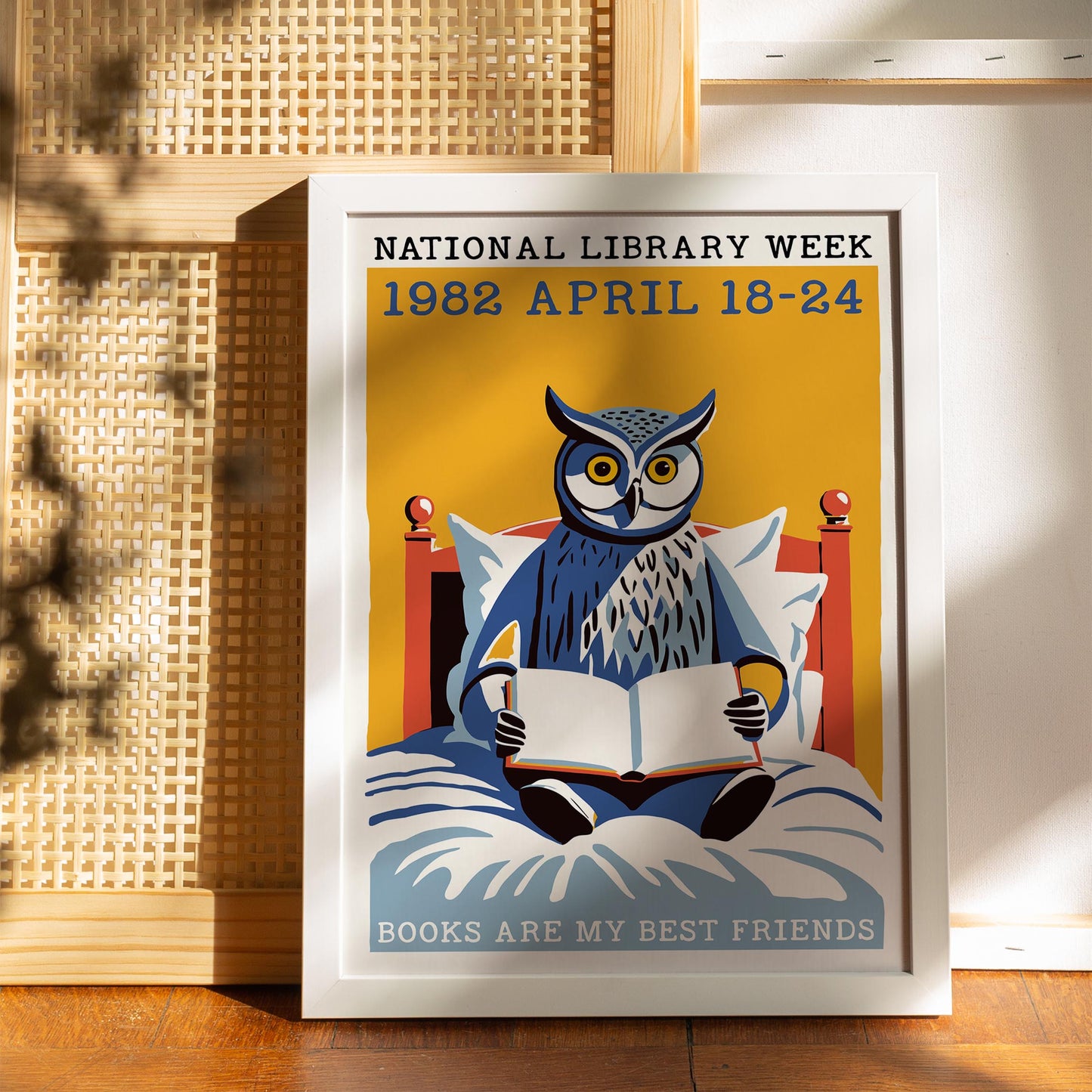 Owl Reading Poster