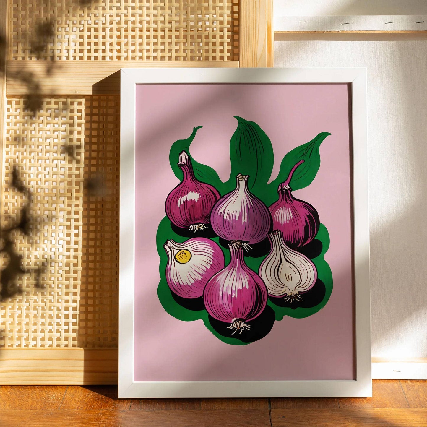 Retro Onions Wall Art Print