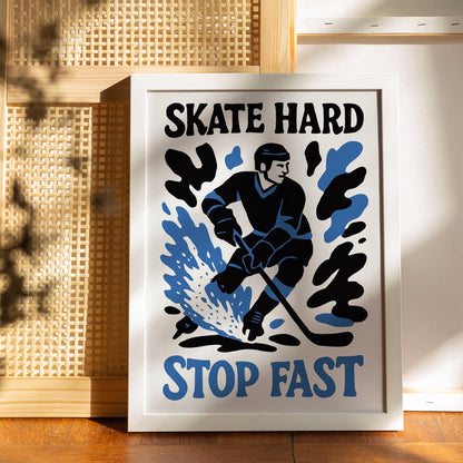 Skate Hard Hockey Poster