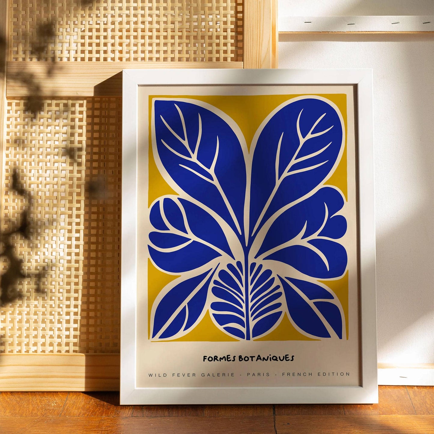 Blue French Botanical Art Poster