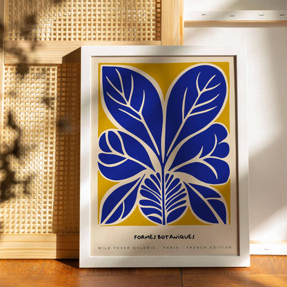 Blue French Botanical Art Poster