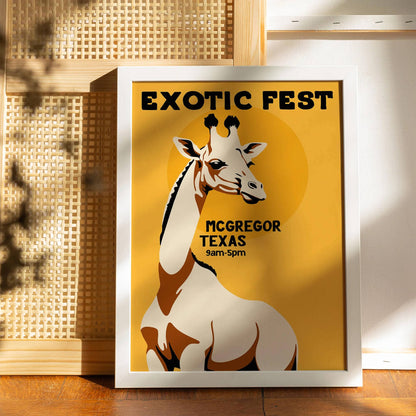 Exotic Fest Texas Travel Poster