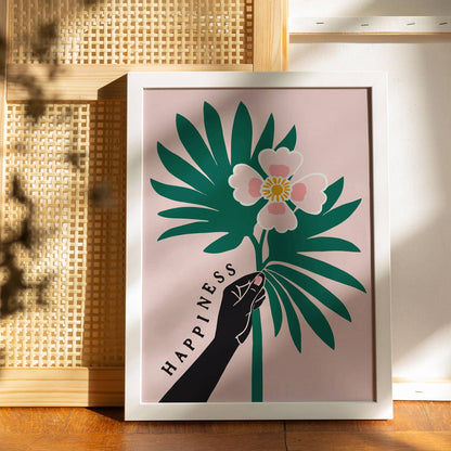 Happiness Floral Art Print