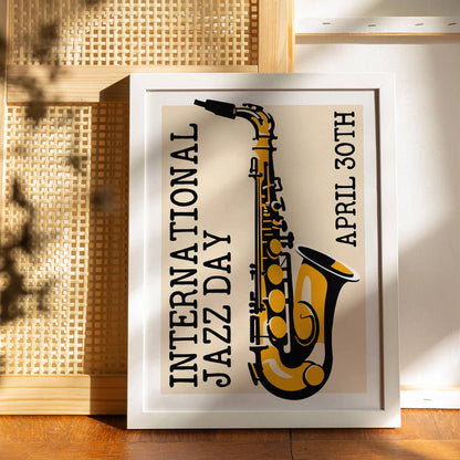 International Jazz Day Saxophone Poster - HypeSheriff