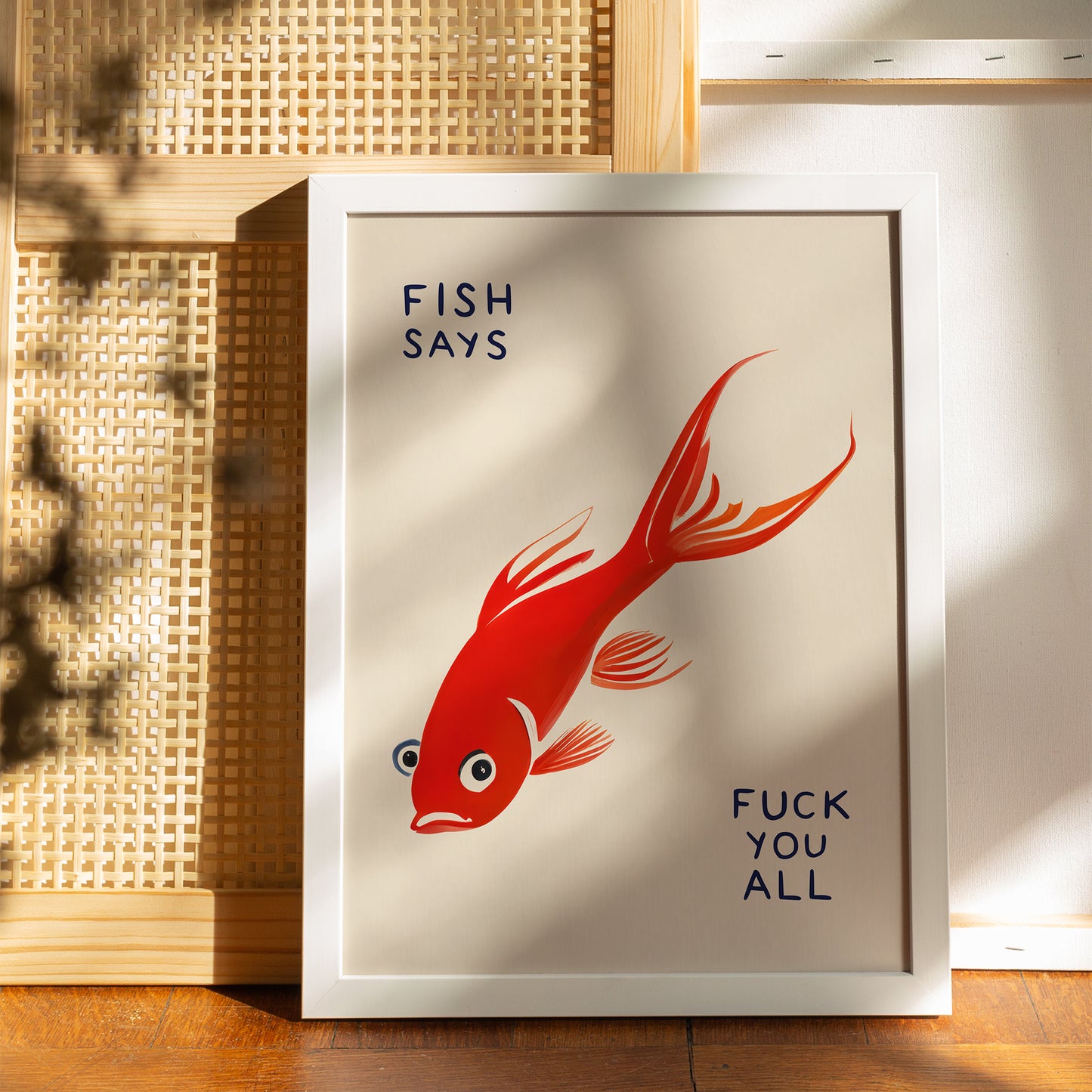 Funny Angry Fish Poster