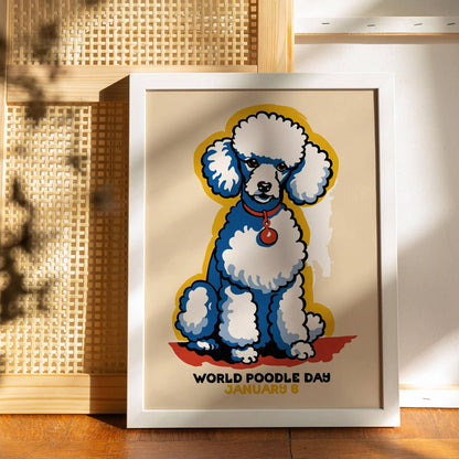 World Poodle Day Retro Poster