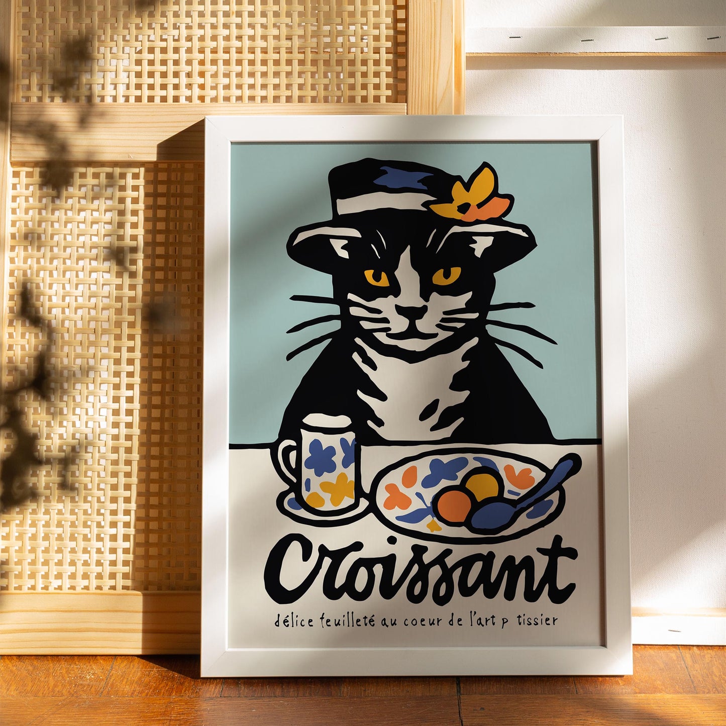 Cat Cafe Poster Wall Art