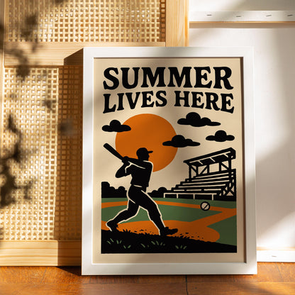 Baseball Summer Poster