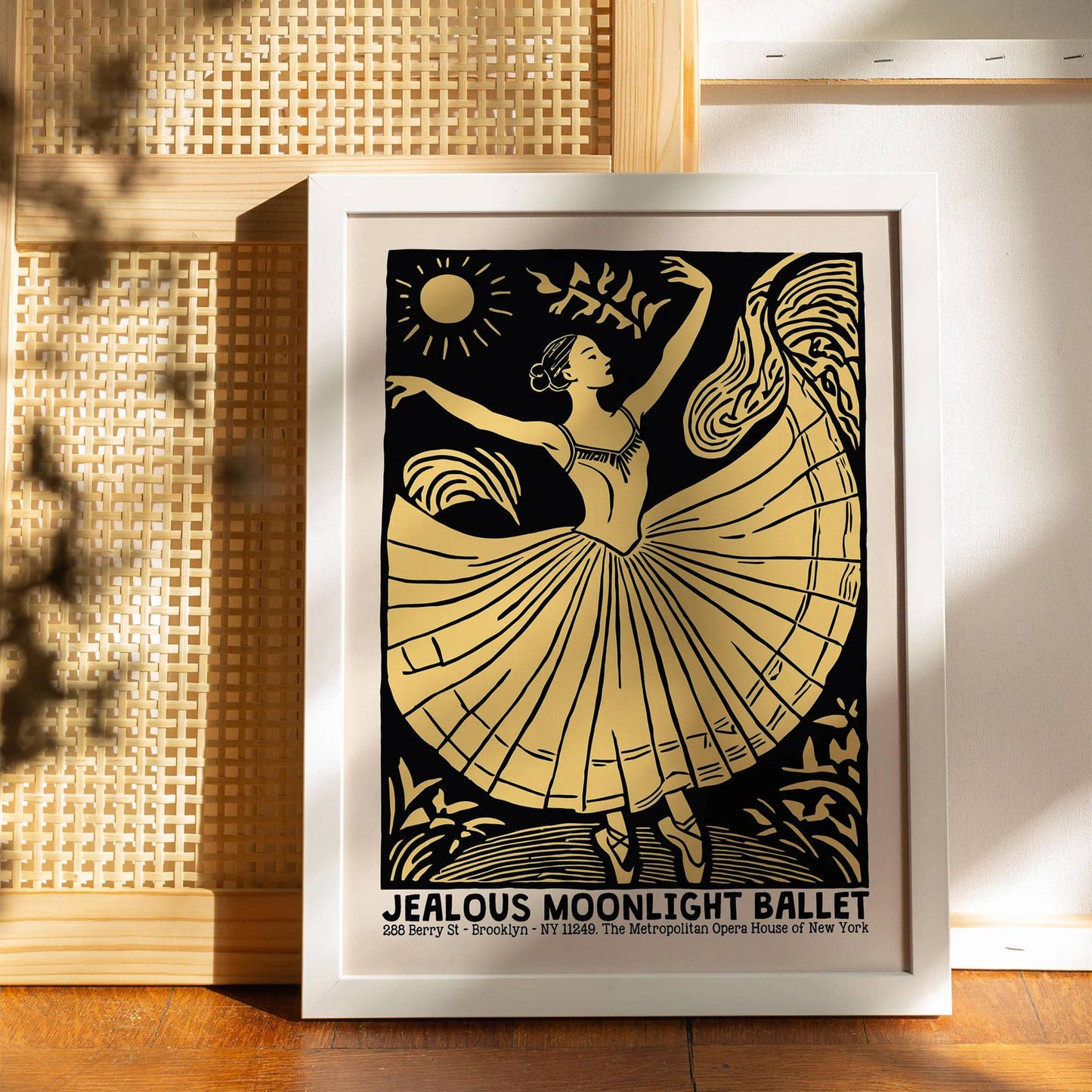 Jealous Moonlight Ballet Retro Poster