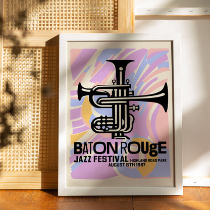 Baton Rouge Jazz Festival 1987 Poster