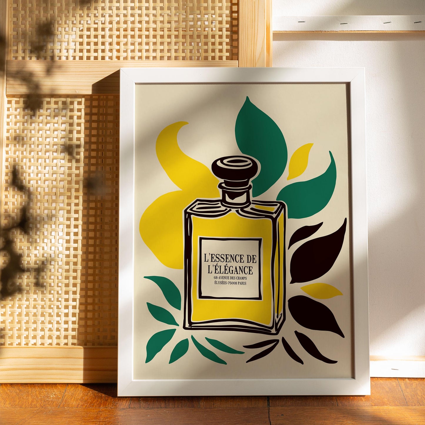 Botanical Perfume Bottle Poster Print